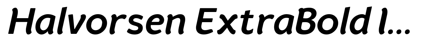 Halvorsen ExtraBold Italic